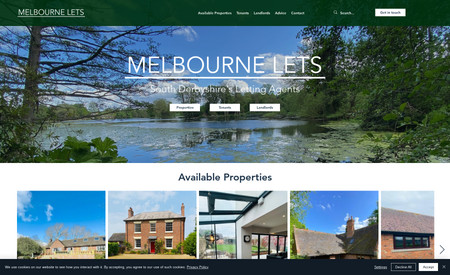 Melbourne Lets: Website design and management for a fantastic family letting agent in Melbourne, Derbyshire, UK. 