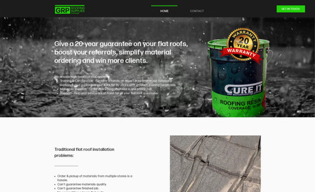 GRP Roofing Supplies: Brand Identity, Website Design and Build.