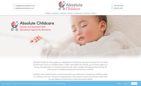 Absolute Childcare: Bring across from WordPress and redesign.