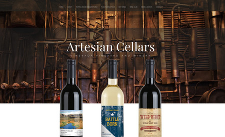 Artesian Cellars: Advanced Website created in client requested Steam Punk theme and linking to purchasing software. Wix marketing apps and services are implemented on this site.
