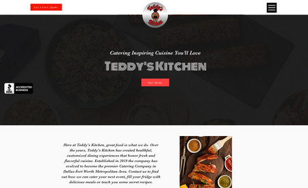 Teddy's Foods, Catering Company: Check the website we designed for Teddy's Food, a Texas catering company.