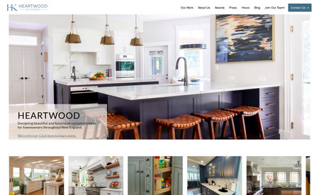 Heartwood Kitchens: Website redesign for an award-winning custom kitchen design firm.