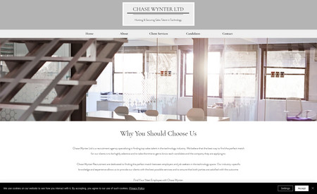 Chase Wynter Ltd: Full web design from scratch, Google SEO settings, mobile optimisation.