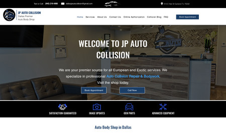 JP Euro Body Shop: Website Design and Full-Scale Marketing.