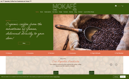 Mokafe: Created an ecommerce website and launched a Coffee Brand. Built mobile app for the Cafe and the ecommerce