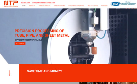 NTP: Built them a clear-cut website (no pun intended) that features their pipe-cutting business services and past projects. 