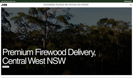 JRI Firewood: A modern and simple online store designed for JRI Firewood.