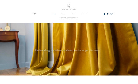 Design Alcove : Website Redesign for a Luxury Interior Designer. The site includes custom gallery work, custom scrolling and a minimal aesthetic. 