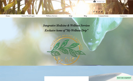 Integrative Health: Full website build including desktop and mobile view, events, scheduled services, and more.