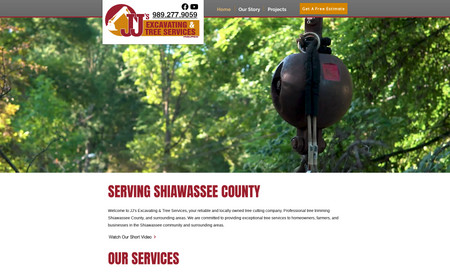 JJ's Tree Service: For JJ's Excavating & Tree Service, a profound transformation in branding and digital presence was achieved through our strategic collaboration at Digital Bros Creative Studios. Recognizing the need to spotlight their expert tree services, we embarked on a comprehensive rebranding initiative. Our journey began with the development of a new, fully branded website that not only reflects the essence of JJ's services but also serves as a central pillar for their online identity.

To truly capture the spirit and professionalism of JJ's Excavating & Tree Service, we utilized both drone and cinematic videography, creating a suite of high-quality videos. These pieces not only showcase the breadth and depth of their services but also elevate their marketing materials with stunning visuals that tell a compelling story. Among these, a short story video stands out, offering an intimate glimpse into the passion and dedication behind JJ's services, thus forging a stronger connection with their audience.

SEO optimization was a critical component of our strategy. By implementing best practices and targeted keywords, we significantly enhanced their website's visibility, propelling it into the top 3 search rankings rapidly. This achievement has not only increased their online visibility but also set a solid foundation for generating leads and business growth.

Our partnership with JJ's Excavating & Tree Service continues to thrive as we persistently refine and expand their digital marketing efforts. Through ongoing support and strategic guidance, we are dedicated to maintaining their competitive edge and fostering continuous growth in the digital landscape.