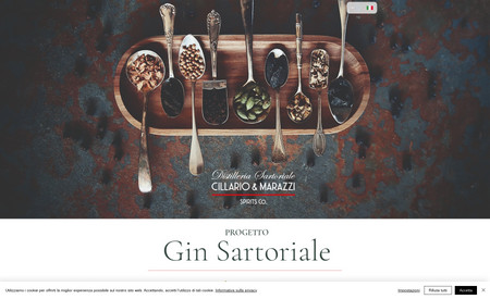 CILLARIO&MARAZZI SPIRITS: Distilleria Sartoriale. Landing page per invio diretto a clienti potenziali. Pagina vetrina in due lingue.