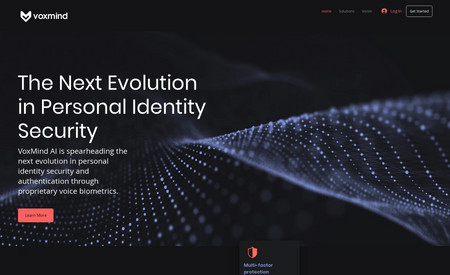 Voxmind: AI Company website design by MX Web Design