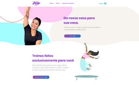 Jump Em Casa: Site criado para venda de aulas online no mercado fitness