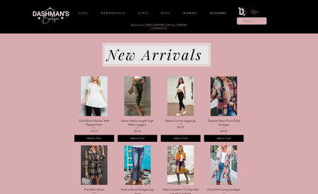 Dashman's Boutique: Online clothing store.