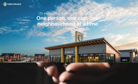 Kbeverage-group : New Website design for Starbucks Franchisee and Property Development company