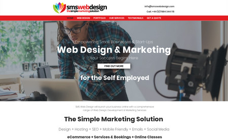 SMSWebDesign: Web Design and Marketing Services for start-up&amp;#39;s, small businesses and established businesses looking to update or rebrand.  Complete online services including design, creation, hosting, domains, business emails, social media and email marketing.
