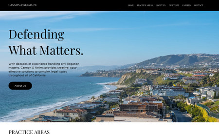 Cannon & Nelms: Website Redesign for a law firm based in Orange County, CA.