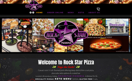 Rockstar Pizza: Built from scratch and maintain a local Pizzeria's website, including online ordering.