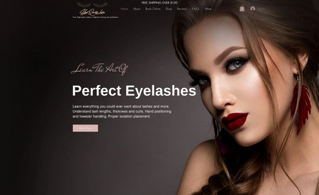 High Quality Lashes: Redesign Website Added Courses and Classes for Bookings