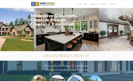 Bobbithomasbuilders: Designed this Website and logo for a Charlotte Home Building Firm.