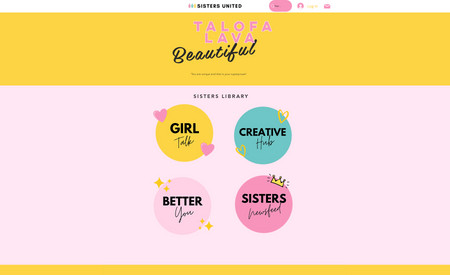 Sisters United: Design and Mobile App for the Wix website 
