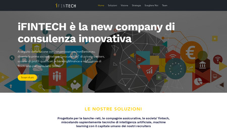 IFintech: Per questo progetto abbiamo seguito tutta la parte di UX/UI designer e sviluppo del sito web.