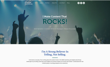 MichaelGoldberg: Michael, is a content creator and had an updates website. We have collaborated with this client for the redesign of his old website. It was incredibly great time. 
