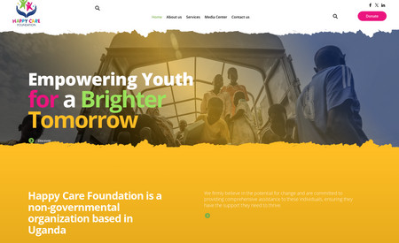 Happycare Foundation: Advanced Website Development and Design
