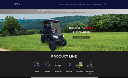 Apex Electric Vehicles: Design and coding
Coding of a complicated configurator making it possible for the end user to completely customize their vehicle.
Full design and setup 