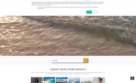 Holiday Luxury: New website from the blank idea.