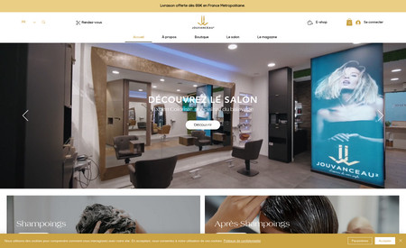 Jouvanceau²: Nous avons travaillé sur la conception du site ecommerce Jouvanceau², célèbre salon de coiffure lyonnais.