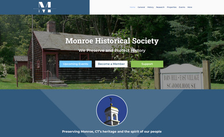 Monroe Historical: Web Design Development, Donation Platform Integration