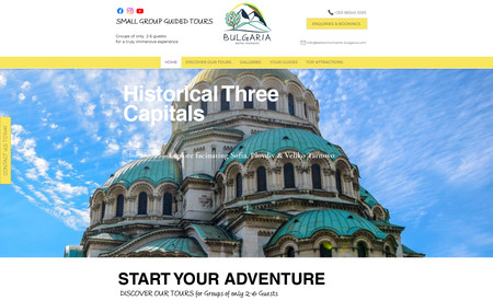Bulgaria Guided Tour: Redesign Travel Website showing a range of tour packages with extensive galleries and product information.  