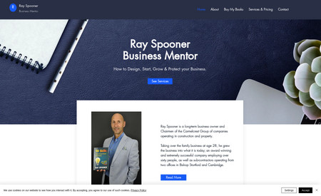 Raymond Spooner Business Mentor: Full web design from scratch, Google SEO settings, mobile optimisation.