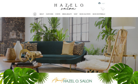 HAZEL O SALON: A beautiful salon in VA with unique interior design. Check out their home page animation - it is so inviting. We were inspired by their photo plant wall in the salon which you can see in their photos. We are excited to help them get their store up and running this year.