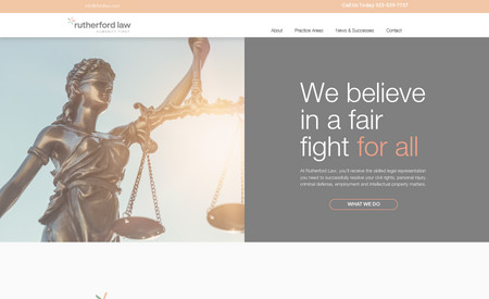 Rutherford Law: Website design for a law firm