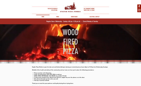 Engfer Pizza Works: Designed and built the site and then set them up with online ordering