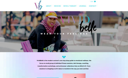 Vivid Belle - Classic Website + Logo Design: Two words come to mind with this client vibrant and eclectic! Our team designed a classic website and the brand identity for this company. 