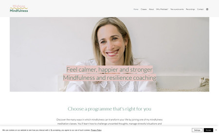 Mishcon Mindfulness: New website redesign to a more modern and professional design. 
