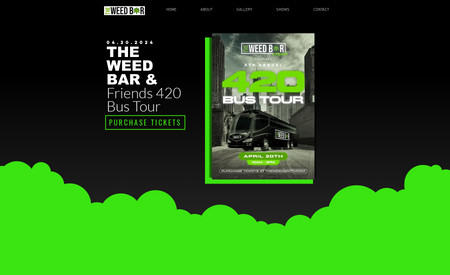 The Weed Bar Award Show 2023: The goal was a landing page for the 2023 Award Show. With a focus on highlighting the new branding created through the flyers provided. With a custom nav bar and mobile experience. Site features a custom pop up form for collecting nominations. 