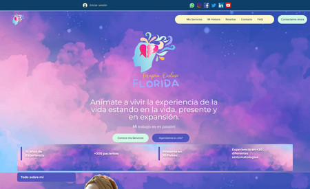 Terapia Online FL: A fully customized website and logo design for a Therapist located in Argentina - South America. 