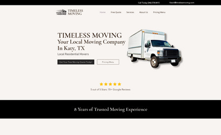 Timeless Moving: Full Homepage Optimization, Recurring Service Page Optimizations moving forward 