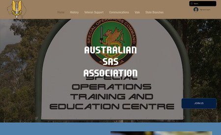 Australian SAS Association: My first major site design with the new Studio platform, a great success for the organisation. The Australian Special Air Service Association is an Incorporated body formed to perpetuate the close comradeship created between past and present members of SASR and to provide support to the Regiment.