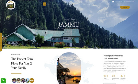 Kashmirs Adventure : An exquisite Tour And Travel Operator Website offering plethora of Tour Packages with Wix Bookings 