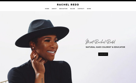 Rachel Redd: This is a custom website design for a hair educator and salon owner. She wanted a sleek and streamlined look. Success achieved!