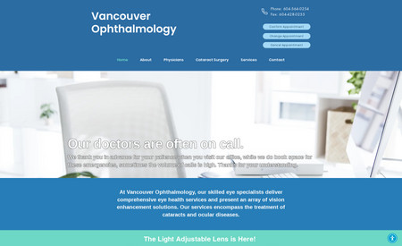 Vancouver Ophthalmology : A classic redesign. In this project we completely revitalized Vancouver Ophthalmology's website. Unifying typography, colors, and photos for a seamless and beautiful viewing and user experience. 
