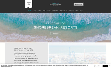 Shorebreak: Shorebreak's broad variety of accounts are all expertly maintained by Skigital, each with personalized and cohesive brands that represent the uniqueness of the business while tying together the overall Shorebreak identity.

Shorebreak Resorts is comprised of some of Cape May County’s finest dining, lodging, and real estate properties. Located in the heart of Sea Isle City and Ocean City, their goal is to offer a coastal experience like no other, whether at one of their quaint inns, upscale suites, or fine dining establishments. 