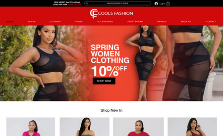 Coolsfashion: Custom website / mobile site with custom graphics and logo.  