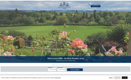Bowden House B&B: Stunning Scottish Borders Boutique B&B - We work together on SEO to get more organic traffic and more bookings