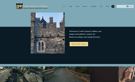 Castle Armoury Online: This project takes the actual Castle Armoury building in Vancouver and creates a virtual resource website for researchers and the movie industry. A monthly or annual membership reveals a gallery of 100&amp;amp;#39;s of antique and historical firearms. (no products are for sale) The dynamic Gallery page is connected to a content management data base for easy editing and sorting. 